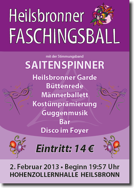 Plakat HEILSBRONNER FASCHINGSBALL
