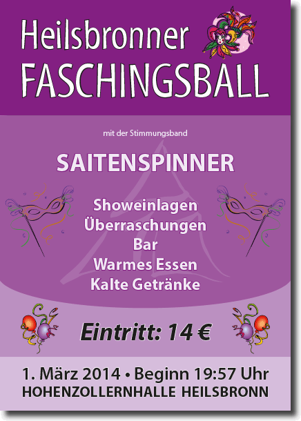 Plakat HEILSBRONNER FASCHINGSBALL